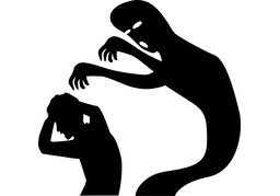 afraidのイラスト