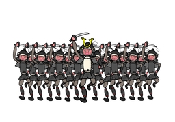 dislodgeのイラスト