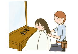 haircutのイラスト