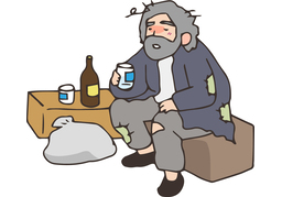 homelessのイラスト