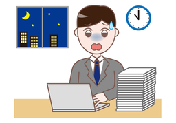 overtimeのイラスト