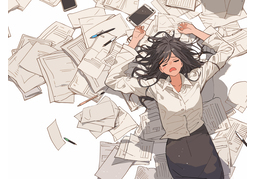 overwhelmingのイラスト