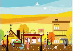 townのイラスト