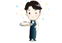 waiterのイラスト