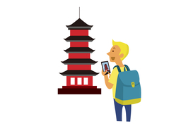 sightseeingのイラスト