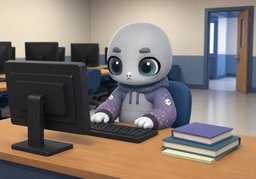 computer roomのイラスト