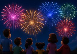 fireworksのイラスト