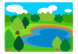 lakeのイラスト