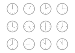 o'clockのイラスト