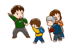 evacuateのイラスト