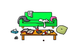 haphazardlyのイラスト